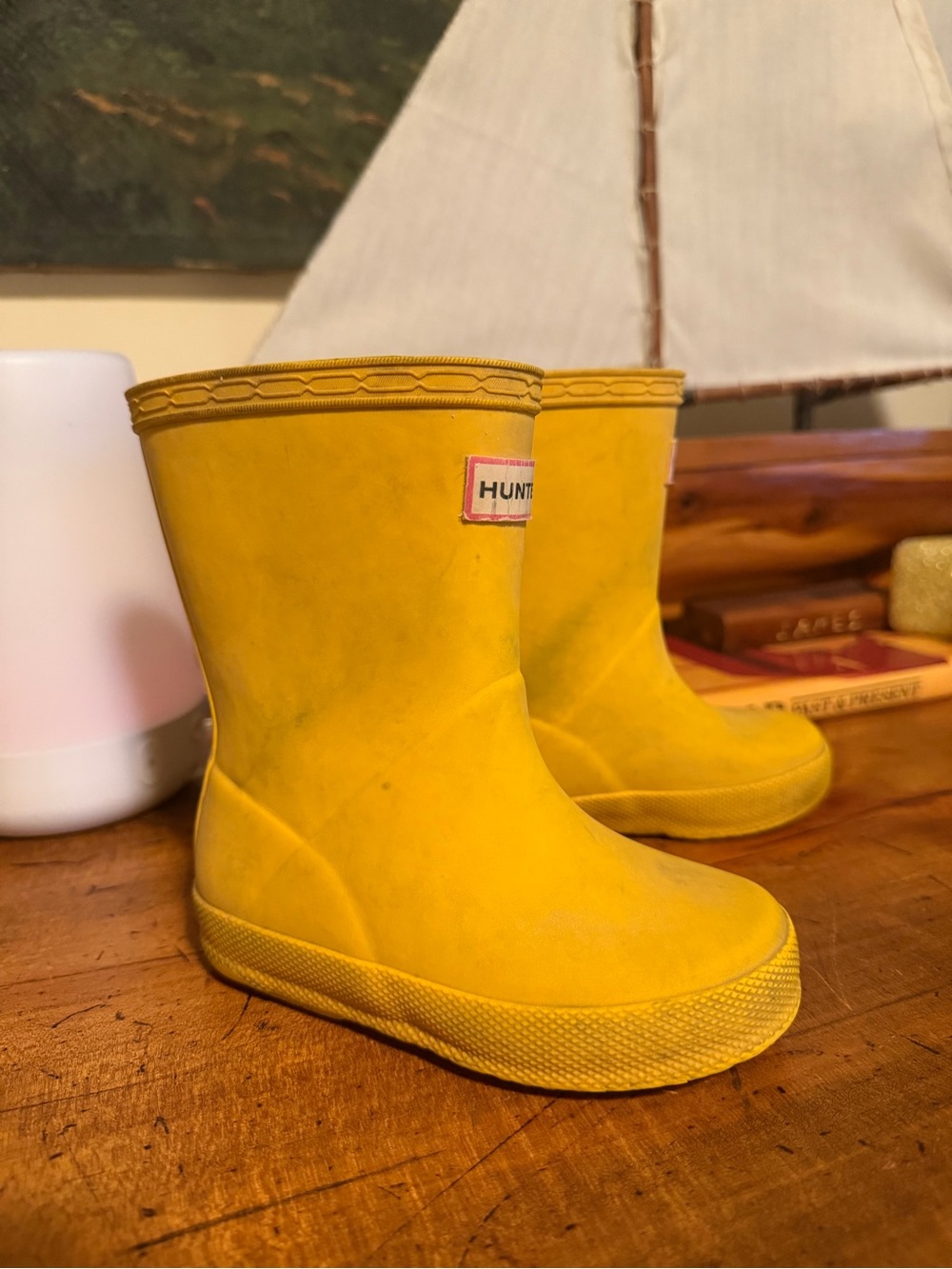 Hunter Kids Yellow Waterproof Rain Boots